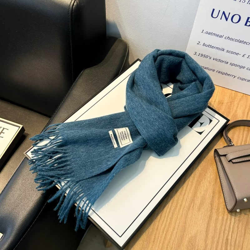 Ženski šal od 100% vune, warp pleteni, topao zimi, srednje dužine, svestran