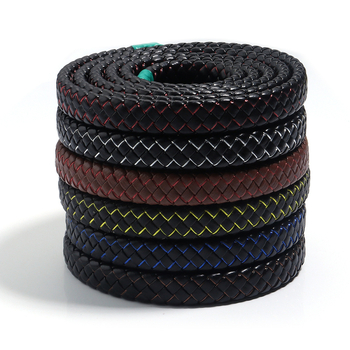 Hanrong PU Δέρμα Υφαντό Πλεκτή Λωρίδα για Ζώνη, Κλιπ Κλειδιών & Λουρί Τσάντας, Original Design, Μεσαίο Μέγεθος