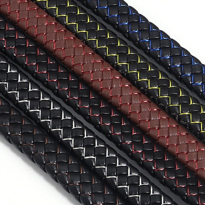 12mm PU kožno pleteni ravni užet — kaiš, privjesak za ključeve, traka za torbu i dodatak za narukvicu