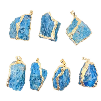 Κολιέ DIY κοσμήματα: κρύσταλλος Απατίτης, ηλεκτροπλατιωμένη επικάλυψη, βάρος ~13 g, στυλ προσωπικό