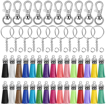 Σετ κλειδιού με φούντα για αυτοκίνητο και διακόσμηση τσάντας, μεταλλικό, ηλεκτροπλακωμένο, μοτίβο Κλειδαριά/Κλειδί, καλλιτεχνικό ρετρό στυλ