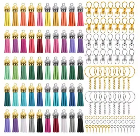 Set breloc cu ciucuri pentru mașină și geantă, din metal, placare electrolitică, model Lacăt/Kljú, stil retro artistic