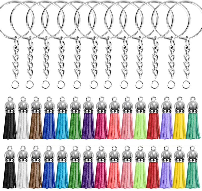 Set breloc cu ciucuri pentru mașină și geantă, din metal, placare electrolitică, model Lacăt/Kljú, stil retro artistic