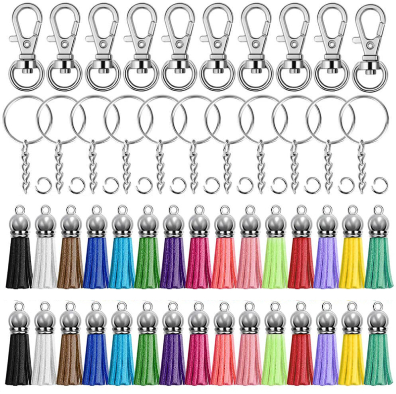 Set breloc cu ciucuri pentru mașină și geantă, din metal, placare electrolitică, model Lacăt/Kljú, stil retro artistic