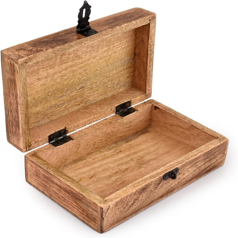 Négyzet alakú fa doboz teához és kávéhoz csomagoláshoz – gravírozás, logó nyomtatás, testreszabható belső