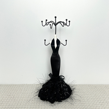 Βάση κοσμημάτων σε μορφή μοντέλου, διπλό επίπεδο, μεταλλική κατασκευή, βορειοευρωπαϊκό στυλ, για κολιέ και βραχιόλια