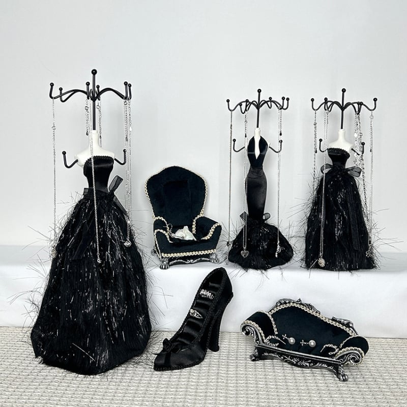 Modelio formos papuošalų laikiklis, dviejų sluoksnių, geležies medžiaga, nordiško stiliaus, skirtas grandinėms ir apyrankėms