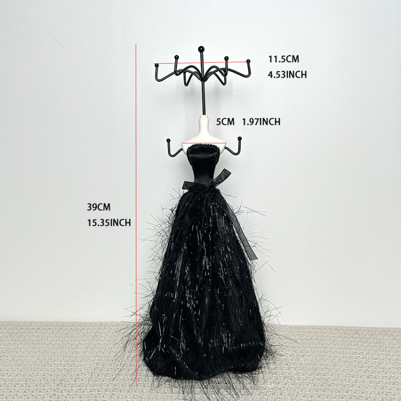 Modelio formos papuošalų laikiklis, dviejų sluoksnių, geležies medžiaga, nordiško stiliaus, skirtas grandinėms ir apyrankėms