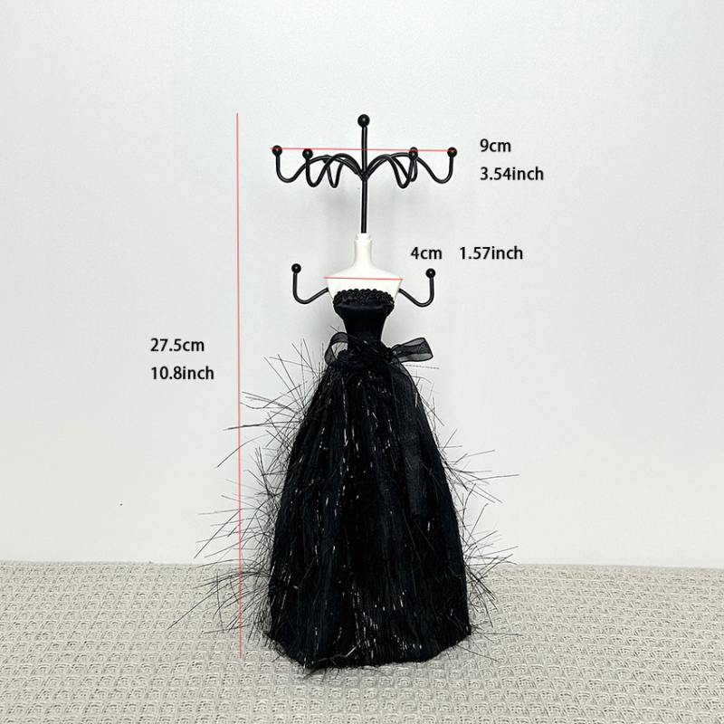 Modelio formos papuošalų laikiklis, dviejų sluoksnių, geležies medžiaga, nordiško stiliaus, skirtas grandinėms ir apyrankėms