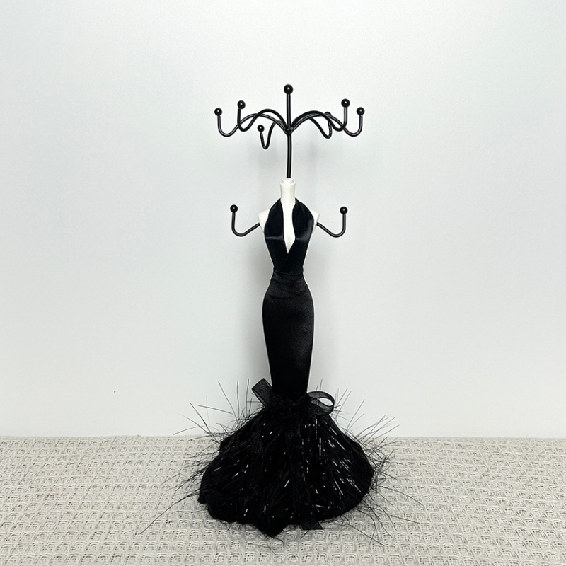 Modelio formos papuošalų laikiklis, dviejų sluoksnių, geležies medžiaga, nordiško stiliaus, skirtas grandinėms ir apyrankėms