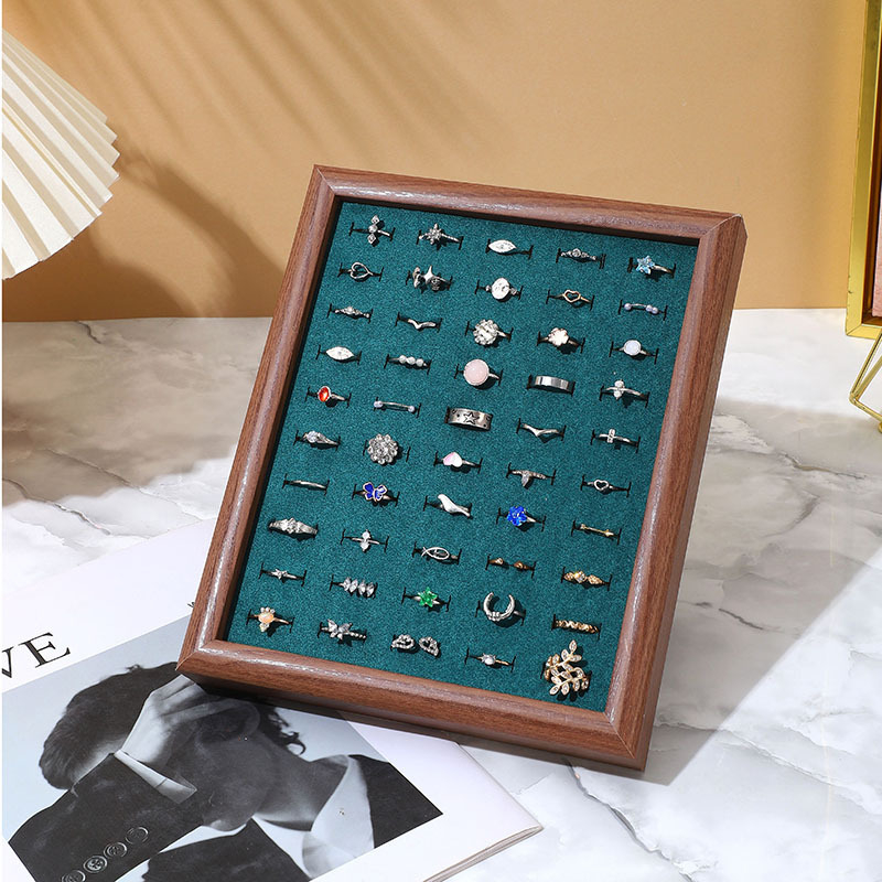 Raft de afișare bijuterii, design ramă foto, lemn masiv, o singură piesă, un nivel, tehnică de îmbinare