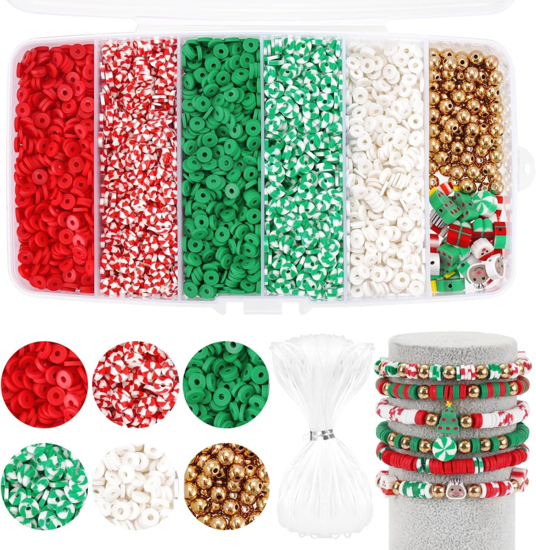 Набор спейсъри за мъниста от полимерна глина за DIY бижута, обработка със спрей масло, лято 2024