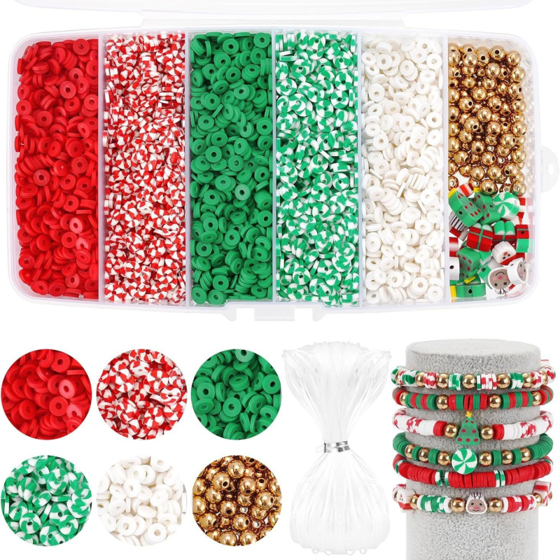 Набор спейсъри за мъниста от полимерна глина за DIY бижута, обработка със спрей масло, лято 2024