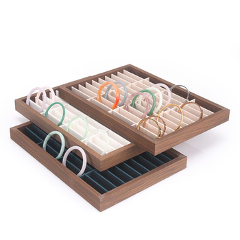 Δίσκος προβολής βραχιολιών από PVC, ορθογώνιος, μονόστρωτος, πολυτελής οργανωτής κοσμημάτων