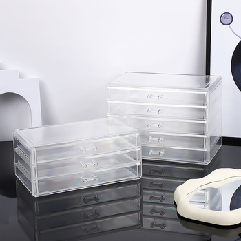 Κουτί αποθήκευσης καλλυντικών, πενταεπίπεδη επιτραπέζιος οργανωτής, κατασκευή από πολυστυρένιο, χωρητικότητα 2L