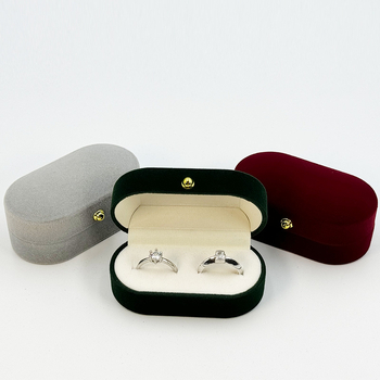 Xuhui Κουτί Κοσμημάτων – επένδυση από μαργαριταρένιο βελούδο, σκληρός συνθετικός υλικό, για δαχτυλίδια και σκουλαρίκια, κουτί συσκευασίας