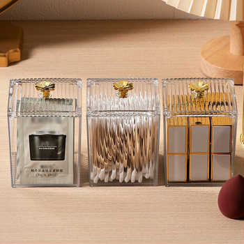 Κουτί Αποθήκευσης Μπατονέτων Καλλυντικών, PET Πλαστικό, Μοντέλο 6390, Προστασία από Σκόνη, Οργανωτής Μακιγιάζ για Υπνοδωμάτιο και Μπάνιο