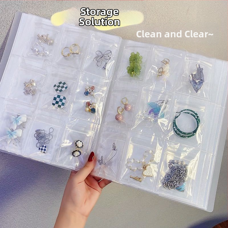 Книга за съхранение на бижута, PP материал, 8+ слоя, настолен организатор, многофункционална, прахоустойчива, влагоустойчива, против окисление