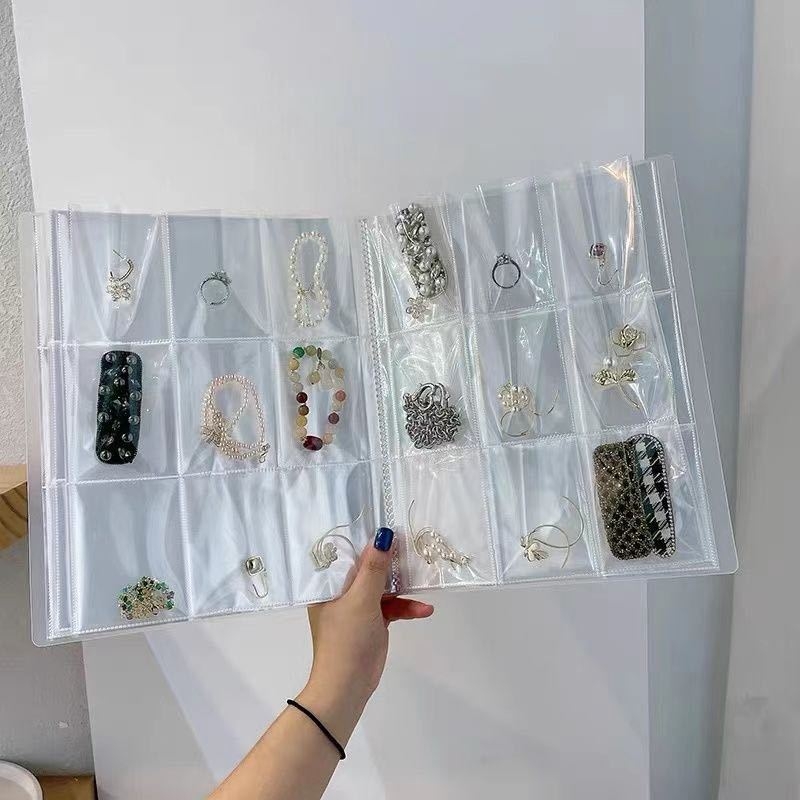 Βιβλίο αποθήκευσης κοσμημάτων, PP υλικό, 8+ στρώσεις, επιτραπέζιος οργανωτής, πολυλειτουργικό, προστασία από σκόνη και υγρασία, αντιοξείδωση