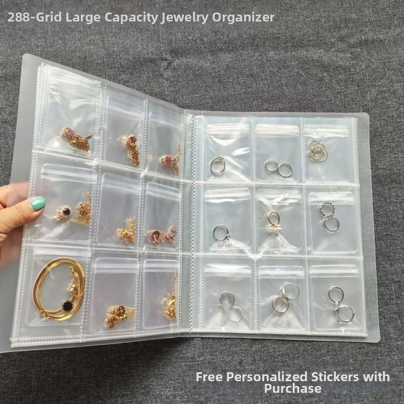 Βιβλίο αποθήκευσης κοσμημάτων, PP υλικό, 8+ στρώσεις, επιτραπέζιος οργανωτής, πολυλειτουργικό, προστασία από σκόνη και υγρασία, αντιοξείδωση