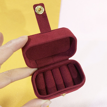 Mingxi ταξιδιωτική μίνι θήκη κοσμημάτων για δαχτυλίδια και σκουλαρίκια, φλανελ εσωτερική επένδυση, φορητό κουτί αποθήκευσης