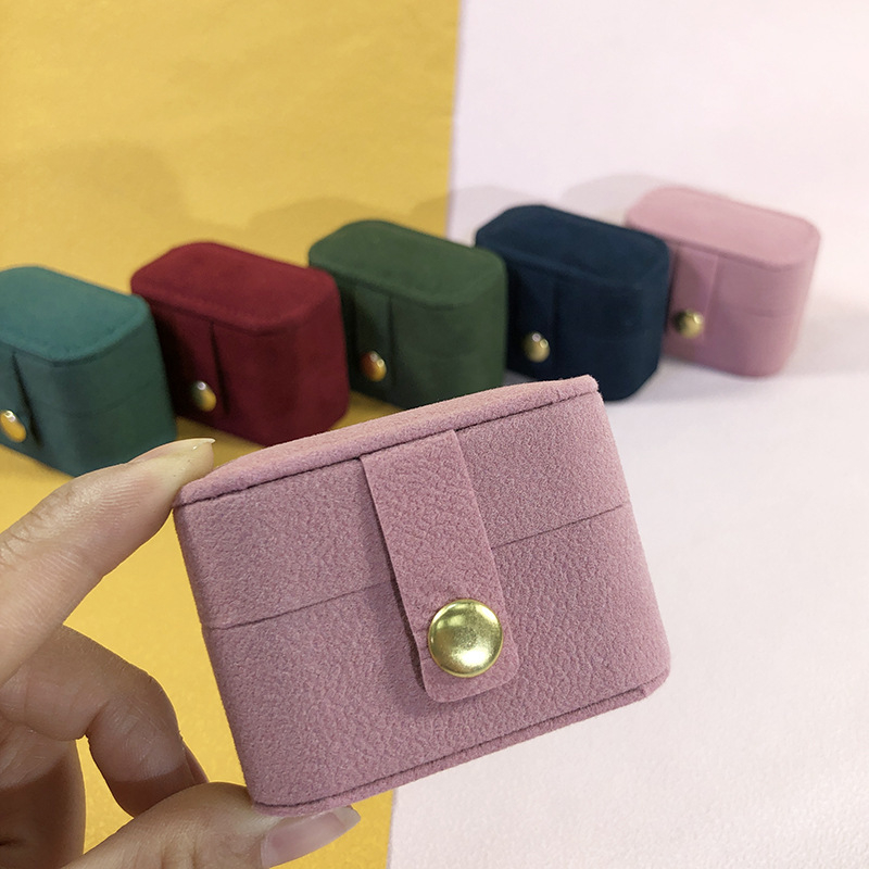 Mingxi ταξιδιωτική μίνι θήκη κοσμημάτων για δαχτυλίδια και σκουλαρίκια, φλανελ εσωτερική επένδυση, φορητό κουτί αποθήκευσης