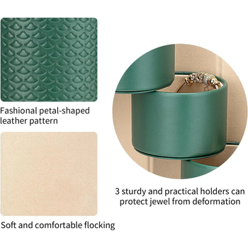 Δερμάτινο κυλινδρικό κουτί κοσμημάτων, τριών επιπέδων αποθήκευση, φορητό ταξιδιωτικό κουτί κοσμημάτων, διπλού στρώματος δέρμα