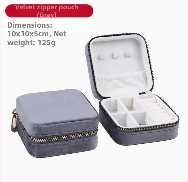 Βελούδινο φορητό κουτί κοσμημάτων για σκουλαρίκια και δαχτυλίδια, φλανελ κουτί κοσμημάτων, Ντονγκουάν, Κίνα, λιανική συσκευασία σε χαρτόνι