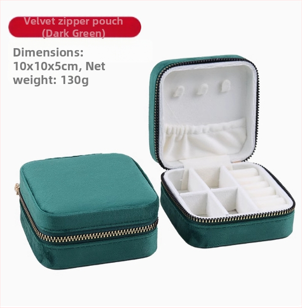 Βελούδινο φορητό κουτί κοσμημάτων για σκουλαρίκια και δαχτυλίδια, φλανελ κουτί κοσμημάτων, Ντονγκουάν, Κίνα, λιανική συσκευασία σε χαρτόνι