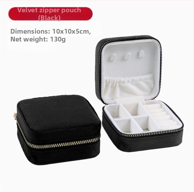 Βελούδινο φορητό κουτί κοσμημάτων για σκουλαρίκια και δαχτυλίδια, φλανελ κουτί κοσμημάτων, Ντονγκουάν, Κίνα, λιανική συσκευασία σε χαρτόνι