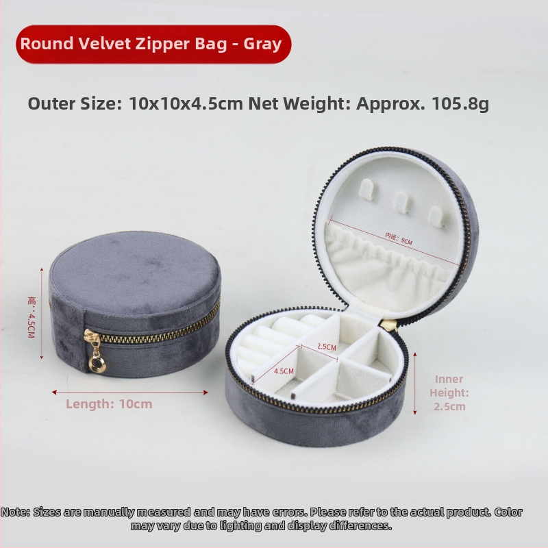 Βελούδινο φορητό κουτί κοσμημάτων για σκουλαρίκια και δαχτυλίδια, φλανελ κουτί κοσμημάτων, Ντονγκουάν, Κίνα, λιανική συσκευασία σε χαρτόνι