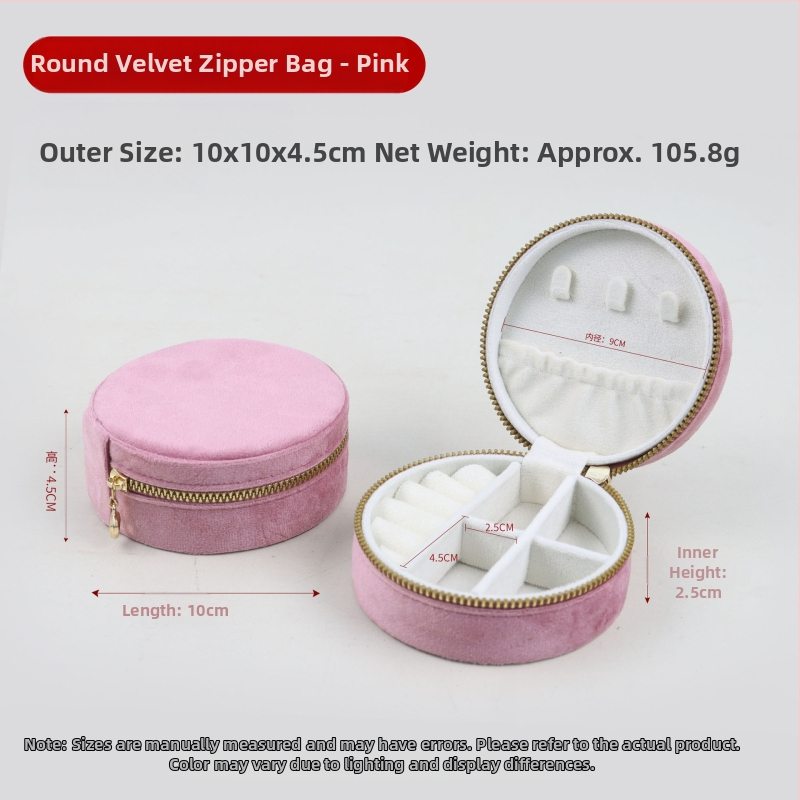 Βελούδινο φορητό κουτί κοσμημάτων για σκουλαρίκια και δαχτυλίδια, φλανελ κουτί κοσμημάτων, Ντονγκουάν, Κίνα, λιανική συσκευασία σε χαρτόνι