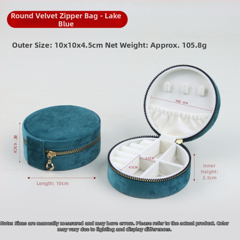 Βελούδινο φορητό κουτί κοσμημάτων για σκουλαρίκια και δαχτυλίδια, φλανελ κουτί κοσμημάτων, Ντονγκουάν, Κίνα, λιανική συσκευασία σε χαρτόνι