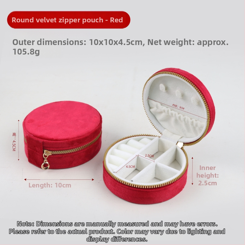 Βελούδινο φορητό κουτί κοσμημάτων για σκουλαρίκια και δαχτυλίδια, φλανελ κουτί κοσμημάτων, Ντονγκουάν, Κίνα, λιανική συσκευασία σε χαρτόνι