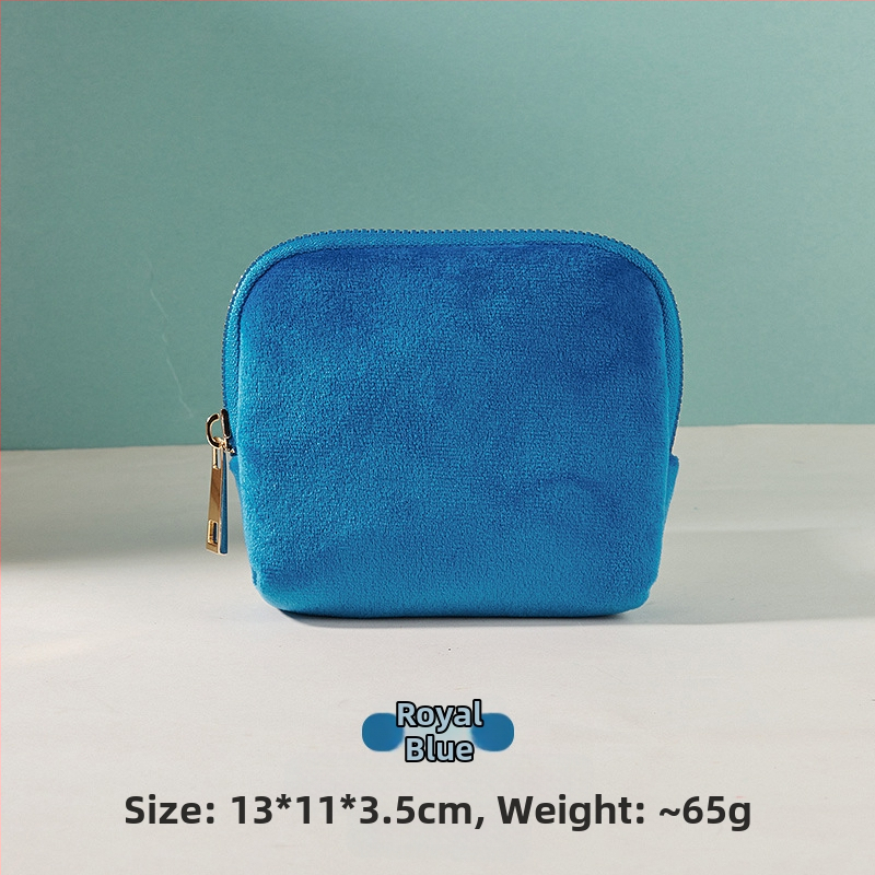 Θήκη αποθήκευσης κοσμημάτων με φούντα και φερμουάρ, Μεγάλη χωρητικότητα, βελούδινο διπλό στρώμα