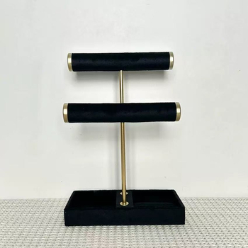 Τριώρο βιτρίνα κοσμημάτων – χειροποίητο μεταλλικό σκεύος οργάνωσης για κολιέ και βραχιόλια, υψηλής ποιότητας στυλ