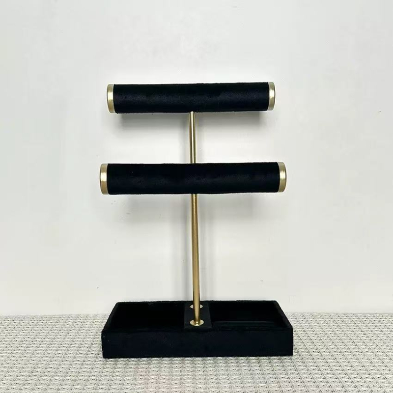 Trojedijelni stalak za nakit – ručno izrađeni metalni stalak, organizator za ogrlice i narukvice, luksuzan stil