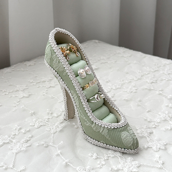 Σταντ επίδειξης κοσμημάτων από ρητίνη, διπλό επίπεδο, βελούδινο κάλυμμα, αρχαϊκό στυλ