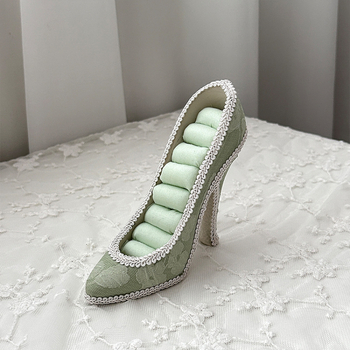 Σταντ επίδειξης κοσμημάτων από ρητίνη, διπλό επίπεδο, βελούδινο κάλυμμα, αρχαϊκό στυλ