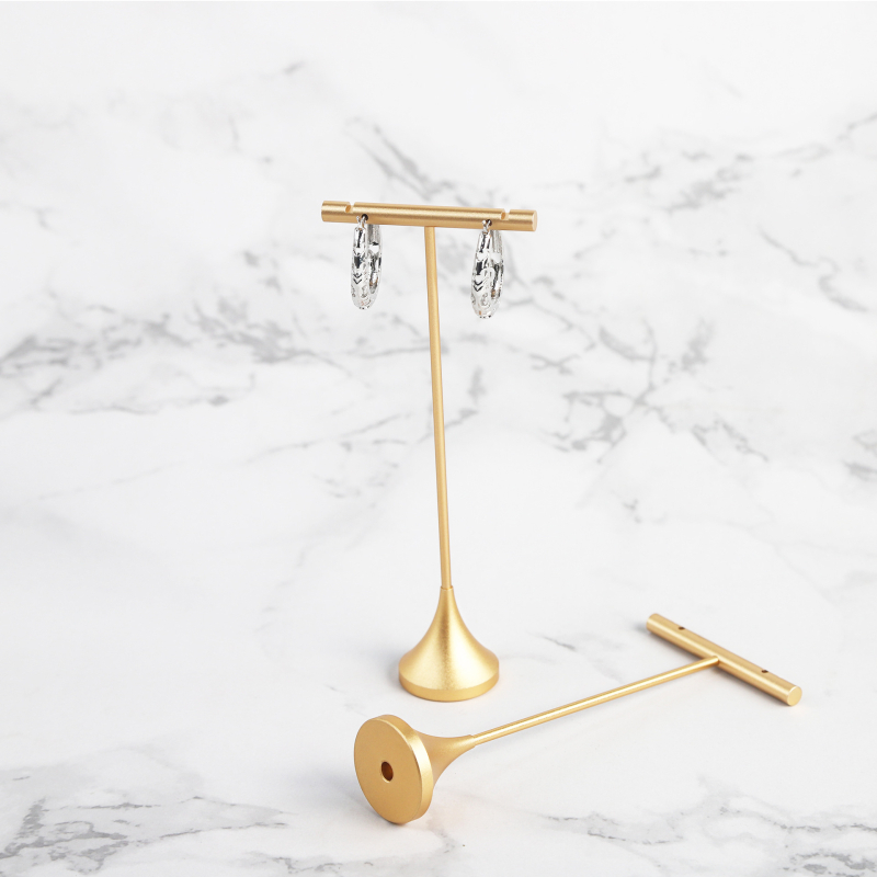 Držač za nakit, metalni, geometrijski oblik, željezna umjetnost, vrhunski dojam