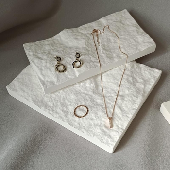 Φωτογραφικό αξεσουάρ για κοσμήματα – πλάκα με υφή γύψου και μοτίβο λίθου, vintage στυλ