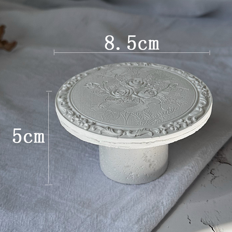 Δίσκος επίδειξης κοσμημάτων με γύψινο τριαντάφυλλο, vintage στυλ αποθήκευσης και προβολής για κολιέ (Spring 2025)