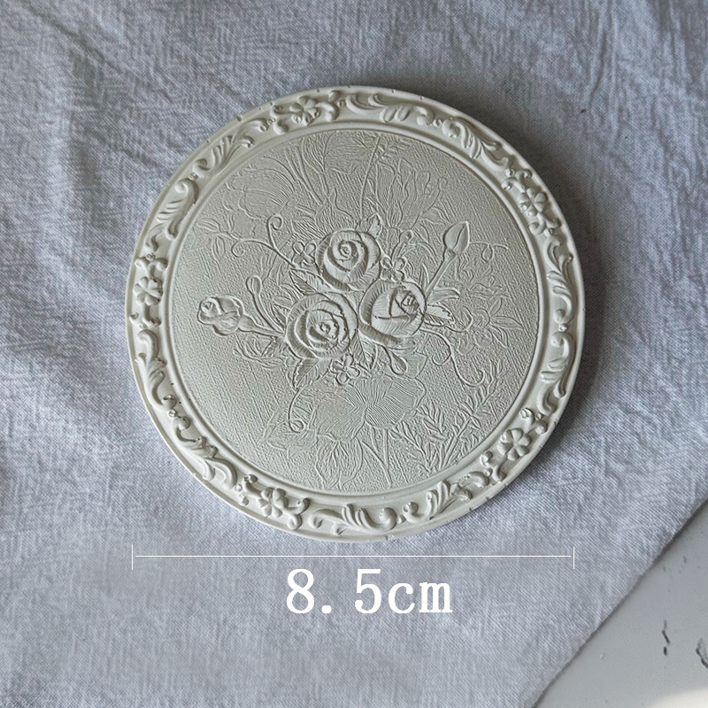 Δίσκος επίδειξης κοσμημάτων με γύψινο τριαντάφυλλο, vintage στυλ αποθήκευσης και προβολής για κολιέ (Spring 2025)