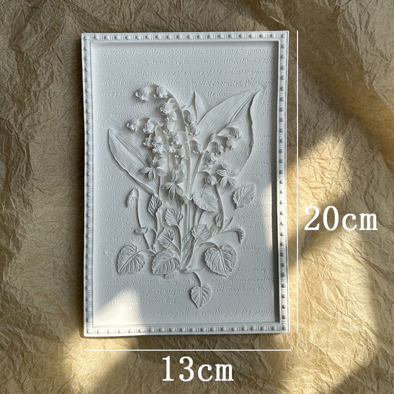 Δίσκος επίδειξης κοσμημάτων με γύψινο τριαντάφυλλο, vintage στυλ αποθήκευσης και προβολής για κολιέ (Spring 2025)