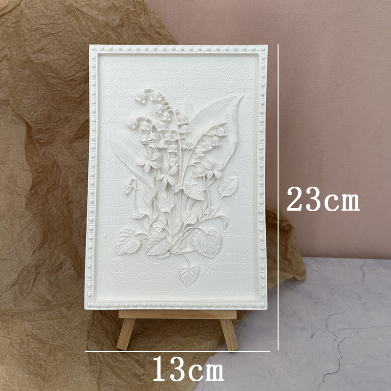 Δίσκος επίδειξης κοσμημάτων με γύψινο τριαντάφυλλο, vintage στυλ αποθήκευσης και προβολής για κολιέ (Spring 2025)