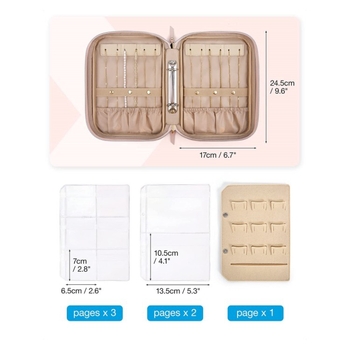 Geantă de bijuterii APJ314 - poliester, clutch, stil coreean, moale, personalizabil