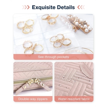 Geantă de bijuterii APJ314 - poliester, clutch, stil coreean, moale, personalizabil