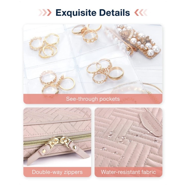 Geantă de bijuterii APJ314 - poliester, clutch, stil coreean, moale, personalizabil