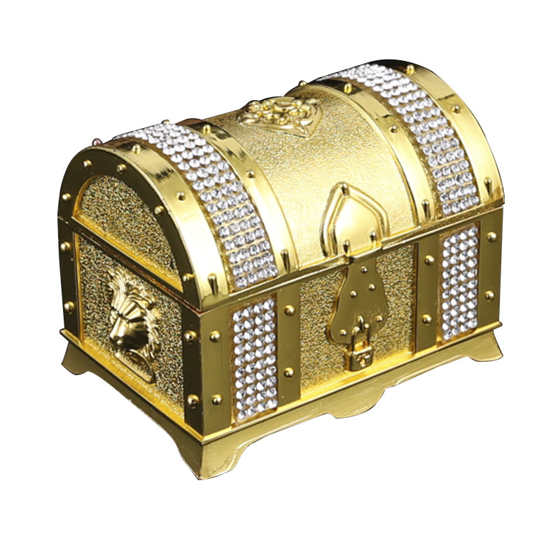 Κουτί αποθήκευσης κοσμημάτων από κράμα ψευδάργύρου, ευρωπαϊκού στιλ ρετρό κλασικό σχέδιο; μάρκα burronwood; συσκευασία κοσμημάτων; βάρος 0.2