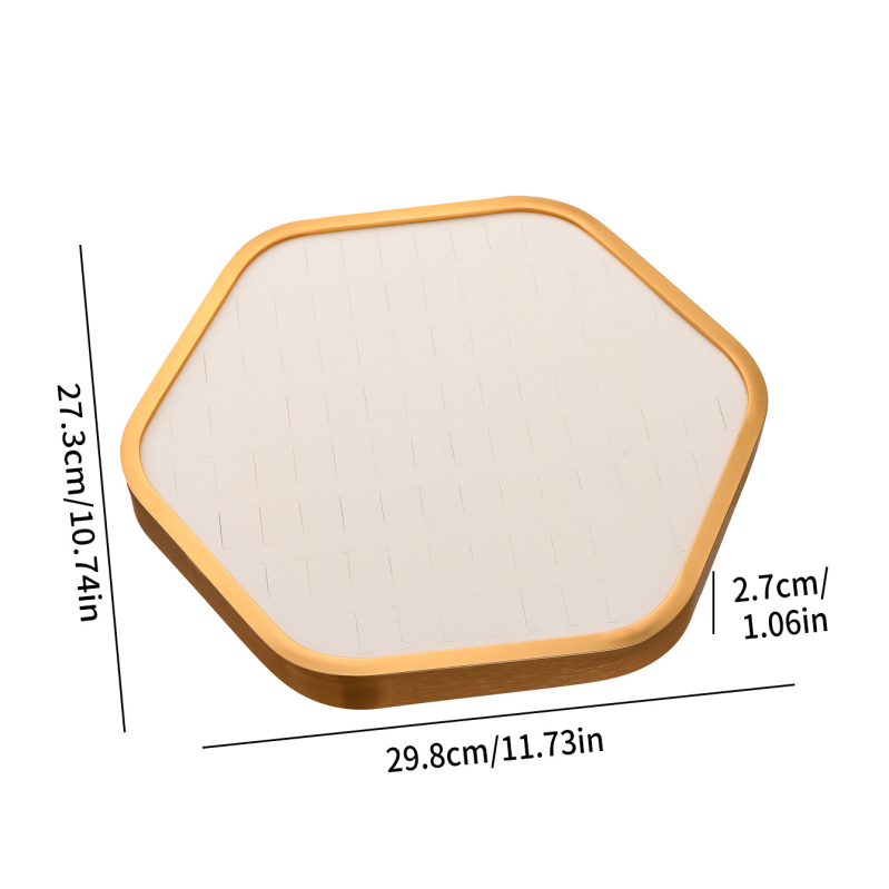 Στήριγμα κοσμημάτων με κυκλικό εκθέτη, πολυχρηστικό, φορητό, αντιοξειδωτικό, επιτραπέζια βάση, κατασκευασμένο από PU δέρμα και κράμα αλουμινίου